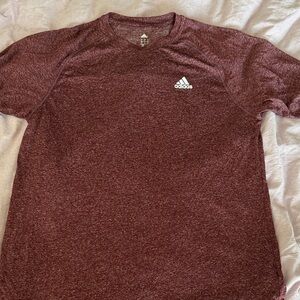 Adidas Men's Heathered Burgundy Tee